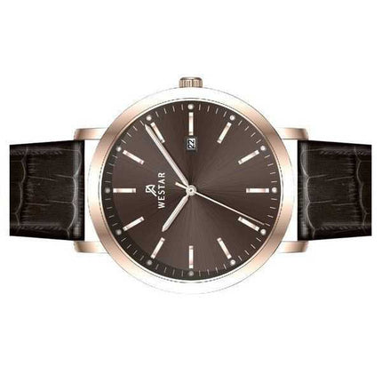 Orologio da uomo 50216PPN620 con cinturino in pelle profilo Westar quadrante marrone al quarzo