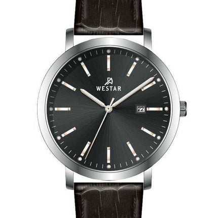 Orologio da uomo 50216STN623 con cinturino in pelle con profilo Westar quadrante nero al quarzo
