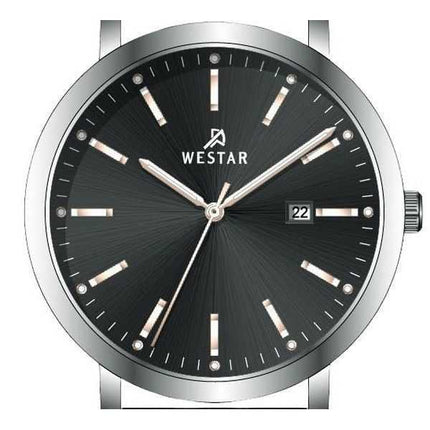Orologio da uomo 50216STN623 con cinturino in pelle con profilo Westar quadrante nero al quarzo