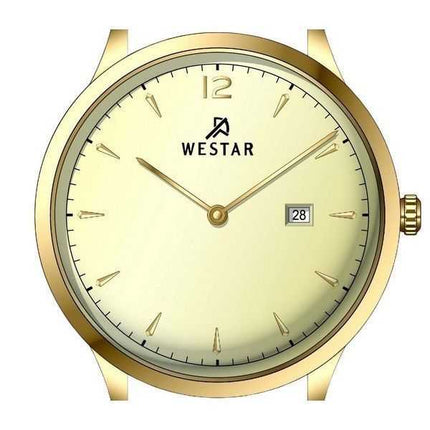Orologio da uomo 50217GPN122 con quadrante champagne chiaro con profilo Westar e cinturino in pelle al quarzo