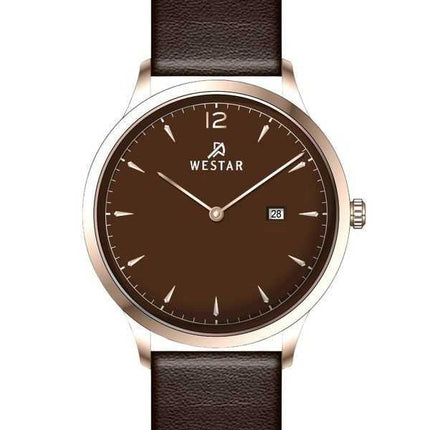 Orologio da uomo 50217PPN620 con cinturino in pelle profilo Westar quadrante marrone al quarzo