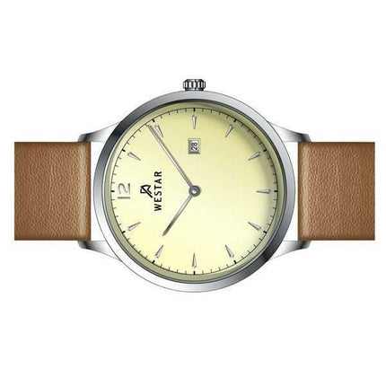 Orologio da uomo 50217STN182 con quadrante champagne chiaro con cinturino in pelle con profilo Westar
