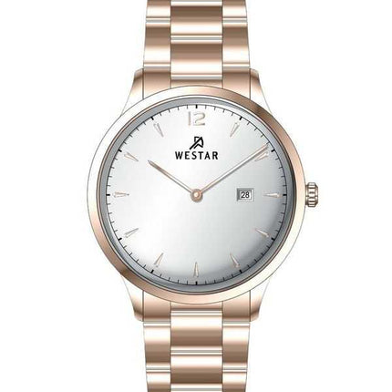 Orologio da uomo con profilo Westar in acciaio inossidabile quadrante argentato al quarzo 50218PPN607