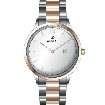 Orologio da uomo con profilo Westar in acciaio inossidabile quadrante argentato al quarzo 50218SPN607