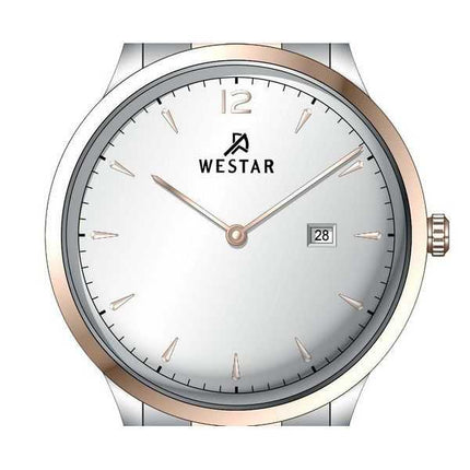 Orologio da uomo con profilo Westar in acciaio inossidabile quadrante argentato al quarzo 50218SPN607