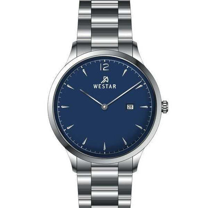 Orologio da uomo con profilo Westar in acciaio inossidabile quadrante blu al quarzo 50218STN104