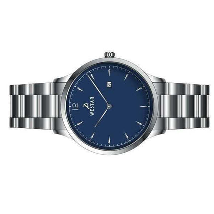 Orologio da uomo con profilo Westar in acciaio inossidabile quadrante blu al quarzo 50218STN104