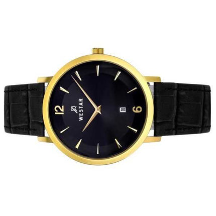 Orologio da uomo 50219GPN103 con cinturino in pelle con profilo Westar quadrante nero al quarzo