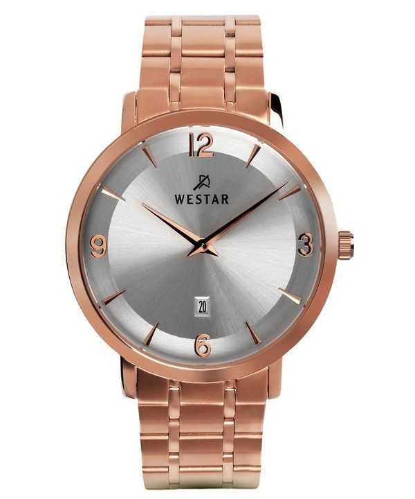Orologio da uomo con profilo Westar in acciaio inossidabile quadrante argentato al quarzo 50220PPN607