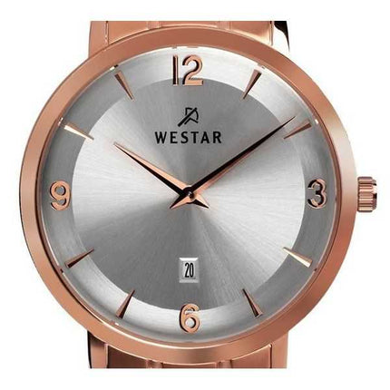 Orologio da uomo con profilo Westar in acciaio inossidabile quadrante argentato al quarzo 50220PPN607
