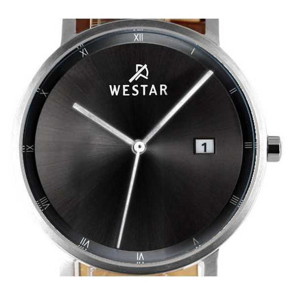 Orologio da uomo 50221STN103 con cinturino in pelle con profilo Westar quadrante nero al quarzo