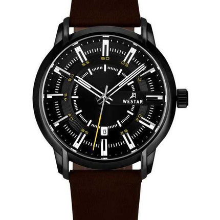 Orologio da uomo 50228BBN523 con cinturino in pelle con profilo Westar quadrante nero al quarzo