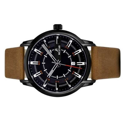 Orologio da uomo 50228STN883 con cinturino in pelle con profilo Westar quadrante nero al quarzo
