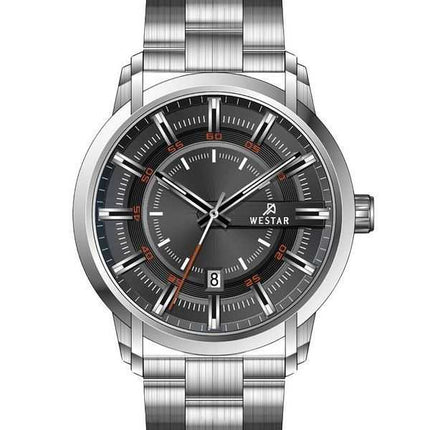Orologio da uomo con profilo Westar in acciaio inossidabile quadrante nero al quarzo 50229STN803