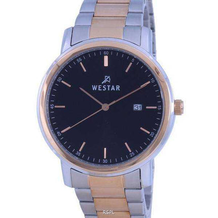 Orologio da uomo Westar quadrante nero bicolore in acciaio inossidabile al quarzo 50243 SPN 603