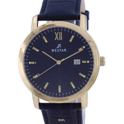 Orologio da uomo Westar quadrante nero tono oro in acciaio inossidabile al quarzo 50244 GPN 103