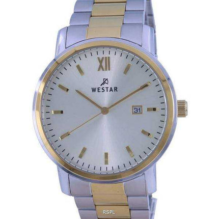 Westar quadrante argento bicolore in acciaio inossidabile quarzo 50245 CBN 102 orologio da uomo
