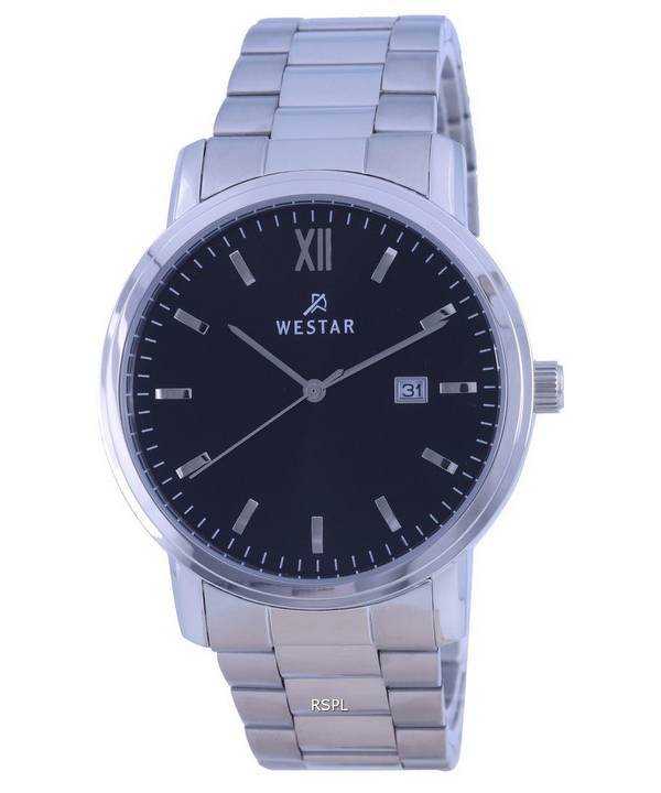 Orologio da uomo Westar quadrante nero in acciaio inossidabile al quarzo 50245 STN 103
