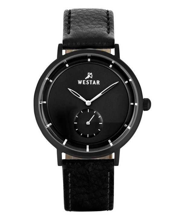 Orologio da uomo 50246BBN103 con cinturino in pelle con profilo Westar quadrante nero al quarzo