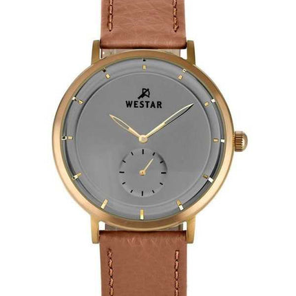 Orologio da uomo 50246BZZ186 con cinturino in pelle profilo Westar quadrante grigio al quarzo