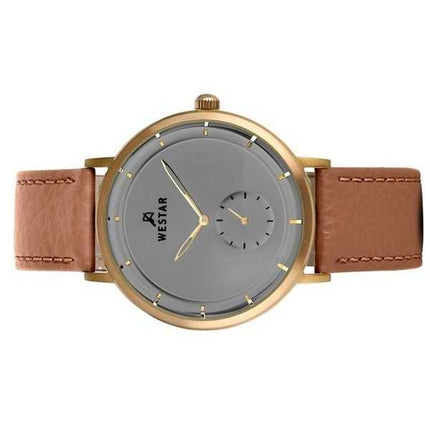 Orologio da uomo 50246BZZ186 con cinturino in pelle profilo Westar quadrante grigio al quarzo