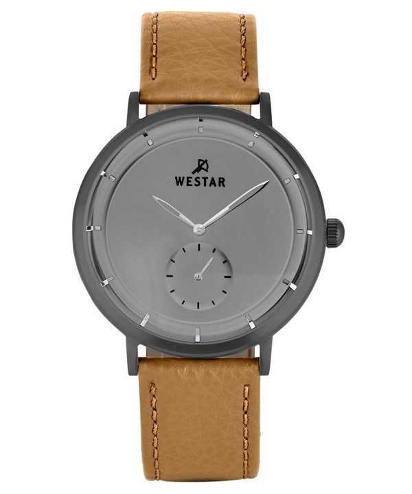 Orologio da uomo 50246GGN186 con cinturino in pelle profilo Westar quadrante grigio al quarzo