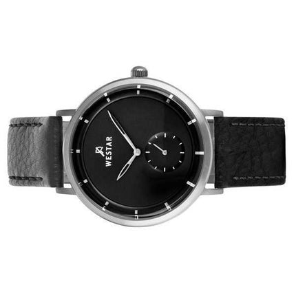 Orologio da uomo 50246STN103 con cinturino in pelle con profilo Westar quadrante nero al quarzo