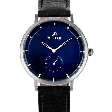 Orologio da uomo 50246STN104 con cinturino in pelle con profilo Westar quadrante blu al quarzo