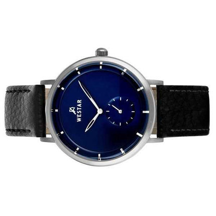 Orologio da uomo 50246STN104 con cinturino in pelle con profilo Westar quadrante blu al quarzo