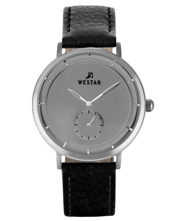 Orologio da uomo 50246STN106 con cinturino in pelle profilo Westar quadrante grigio al quarzo