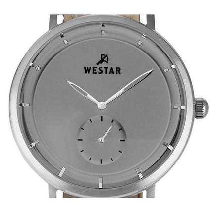 Orologio da uomo 50246STN106 con cinturino in pelle profilo Westar quadrante grigio al quarzo