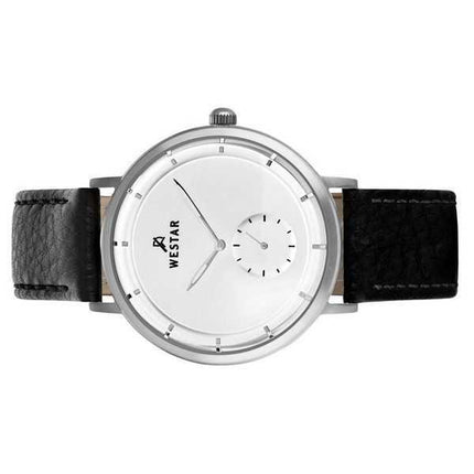 Orologio da uomo 50246STN107 con cinturino in pelle con profilo Westar quadrante argento al quarzo