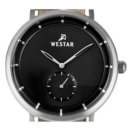 Orologio da uomo 50246STN123 con cinturino in pelle con profilo Westar quadrante nero al quarzo