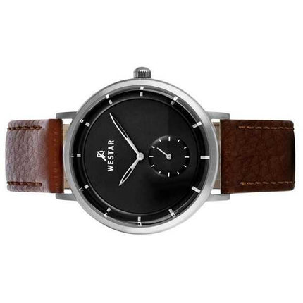 Orologio da uomo 50246STN123 con cinturino in pelle con profilo Westar quadrante nero al quarzo