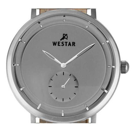 Orologio da uomo 50246STN186 con cinturino in pelle profilo Westar quadrante grigio al quarzo