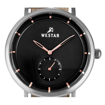Orologio da uomo con profilo Westar cinturino in pelle quadrante nero al quarzo 50246STN623