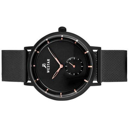 Orologio da uomo con profilo Westar in acciaio inossidabile quadrante nero al quarzo 50247BBN603