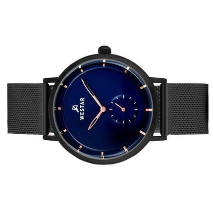 Orologio da uomo con profilo Westar in acciaio inossidabile quadrante blu al quarzo 50247BBN604