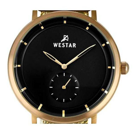Orologio da uomo Westar Profile tono oro in acciaio inossidabile quadrante nero al quarzo 50247BZZ103