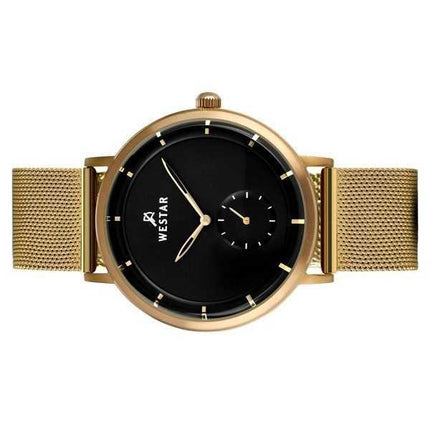 Orologio da uomo Westar Profile tono oro in acciaio inossidabile quadrante nero al quarzo 50247BZZ103