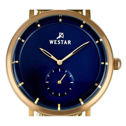 Orologio da uomo 50247BZZ104 al quarzo con quadrante blu in acciaio inossidabile tono oro con profilo Westar