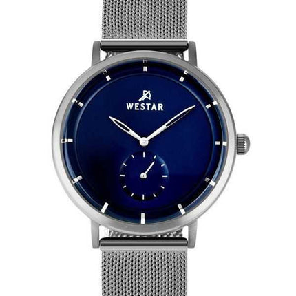 Orologio da uomo con profilo Westar in acciaio inossidabile quadrante blu al quarzo 50247STN104