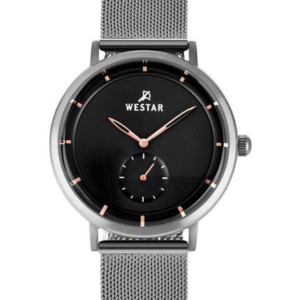 Orologio da uomo con profilo Westar in acciaio inossidabile quadrante nero al quarzo 50247STN603