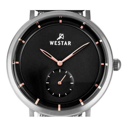 Orologio da uomo con profilo Westar in acciaio inossidabile quadrante nero al quarzo 50247STN603