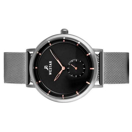 Orologio da uomo con profilo Westar in acciaio inossidabile quadrante nero al quarzo 50247STN603