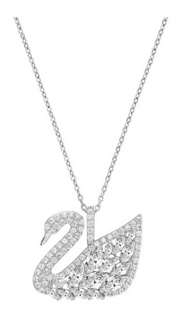 Collana da donna con ciondolo in cristallo swan lago 5169080 Swarovski