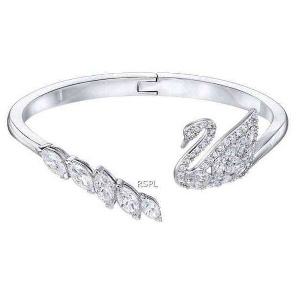Bracciale da donna placcato in rodio bianco Swan Lake 5258396 Swarovski