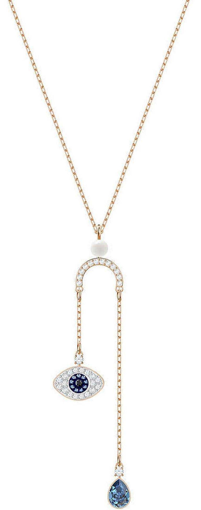 Collana Swarovski Symbolic 5425861 Evil Eye tonalità oro rosa da donna