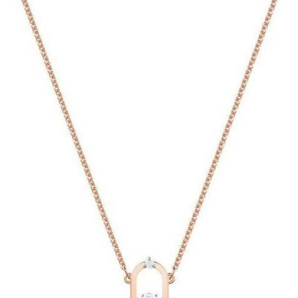 Swarovski Sparkling Dancing Cubic Zirconia Stone Collana placcata color oro rosa 5468084 da donna