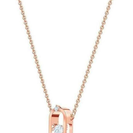 Swarovski Sparkling Dancing Cubic Zirconia Stone Collana placcata color oro rosa 5468084 da donna